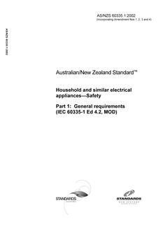 AS/NZS 60335.1-2002