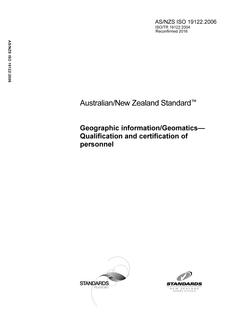 AS/NZS ISO 19122-2006