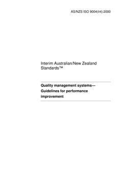 AS/NZS ISO 9004(INT)-2000