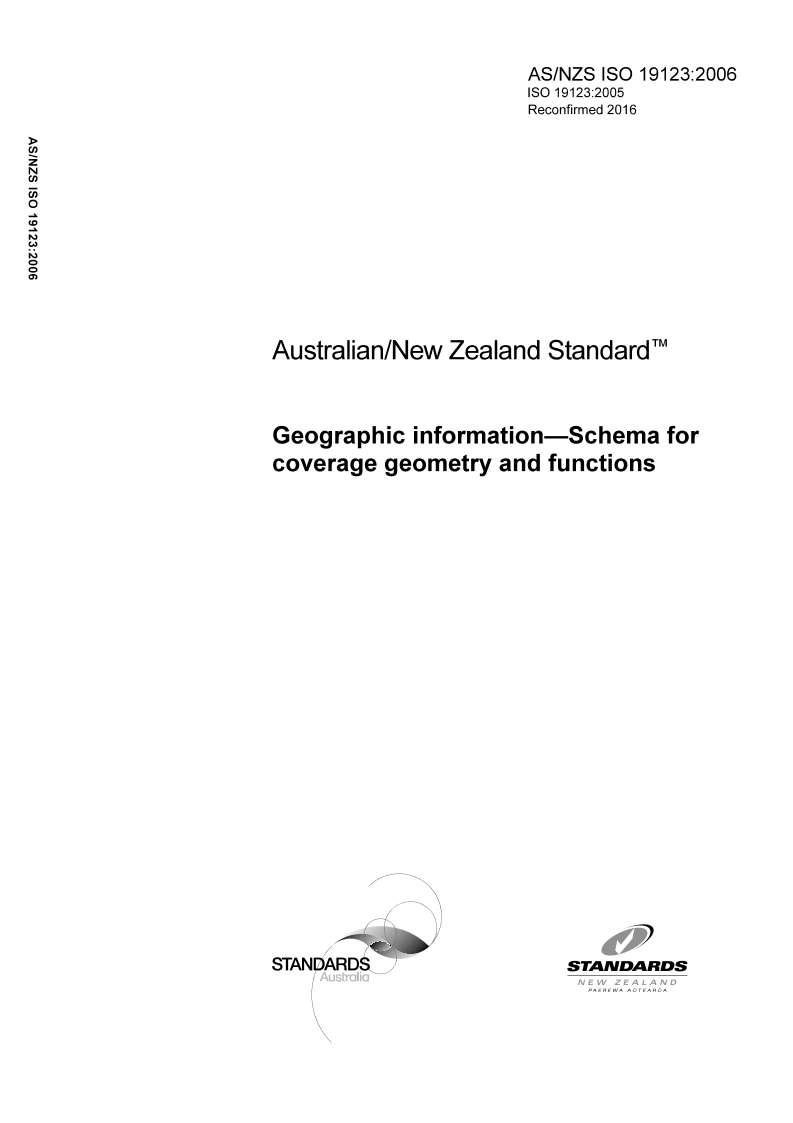 AS/NZS ISO 19123-2006