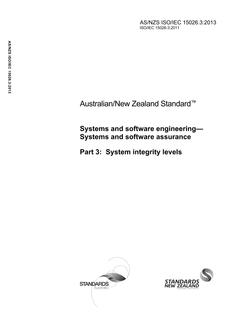 AS/NZS ISO/IEC 15026.3-2013