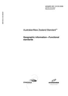 AS/NZS ISO 19120-2006