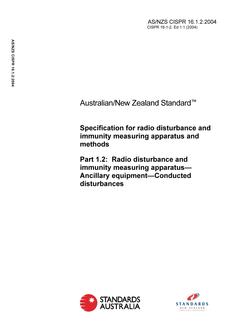 AS/NZS CISPR 16.1.2-2004 (2ND EDITION)