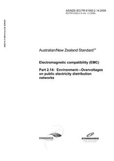 AS/NZS IEC TR 61000.2.14-2009