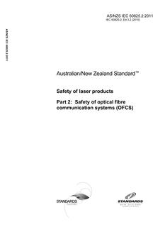 AS/NZS IEC 60825.2-2011