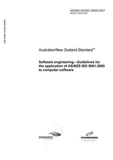 AS/NZS ISO/IEC 90003-2007