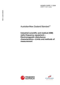 AS/NZS CISPR 11-2004 (2ND EDITION)