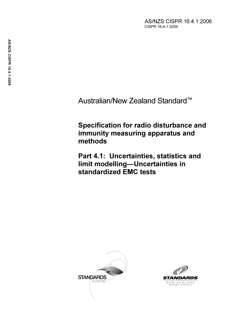 AS/NZS CISPR 16.4.1-2006