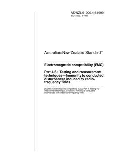 AS/NZS 61000.4.6-1999