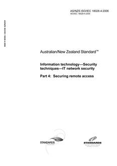 AS/NZS ISO/IEC 18028.4-2006