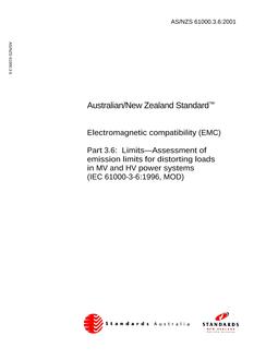 AS/NZS 61000.3.6-2001