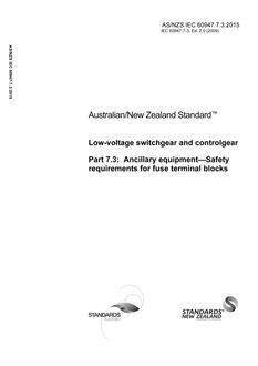 AS/NZS IEC 60947.7.3:2015