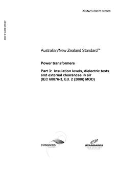 AS/NZS 60076.3-2008