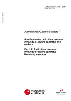 AS/NZS CISPR 16.1.1-2004