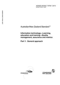 AS/NZS ISO/IEC 19796.1:2013