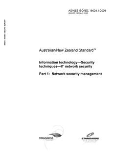 AS/NZS ISO/IEC 18028.1:2008