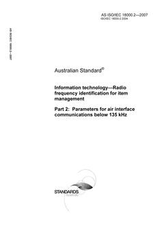 AS ISO IEC 18000.2-2007