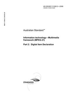 AS ISO IEC 21000.2-2006