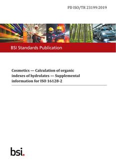 BS PD ISO/TR 23199:2019