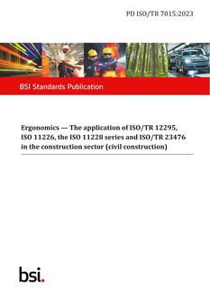 BS PD ISO/TR 7015:2023