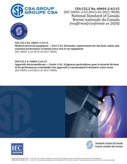 CSA C22.2 NO. 60601-2-63:15 + A1:19 (CONSOLIDATED) (R2020)