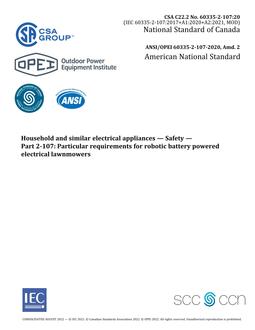 CSA  C22.2 NO. 60335-2-107:20 +A2:22 (CONSOLIDATED)